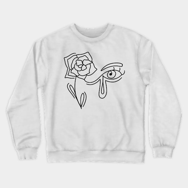 Eye Line Drawing Crewneck Sweatshirt by sparkling-in-silence